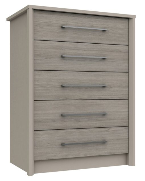 Lancaster 5 Drawer Chest - Grey