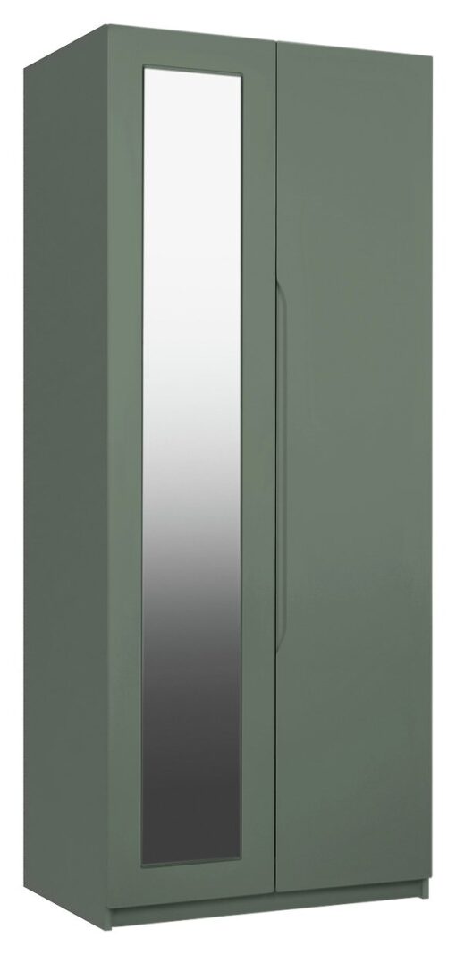 Legato 2 Door Mirrored Wardrobe - Green