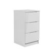 Legato 3 Drawer Bedside Table - Grey Gloss