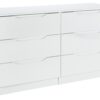 Legato 3+3 Drawer Chest - White Gloss