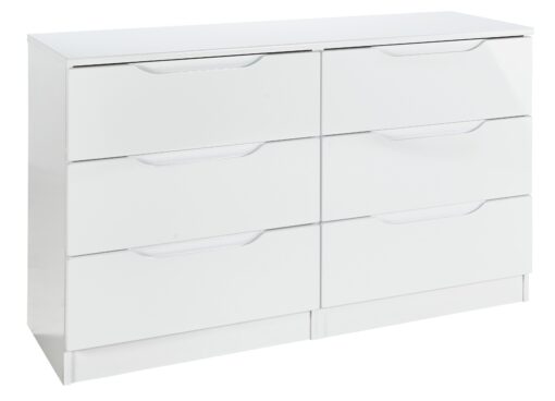 Legato 3+3 Drawer Chest - White Gloss