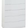 Legato 5 Drawer Chest - White Gloss