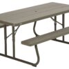 Lifetime 6 Seater Plastic Picnic Table - Brown