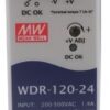 MEAN WELL WDR Switch Mode DIN Rail Power Supply, 180 → 550V ac ac Input, 24V dc dc Output, 5A Output, 120W