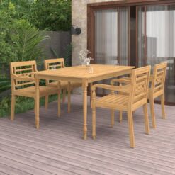 Minerville Rectangular 5 - Piece 4 - Person 150Cm L Outdoor Table Set