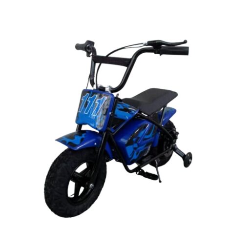 Mini Bike BLUE Kids Electric 24V Monkey Dirt Bike Motorbike 250W