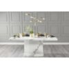 Naples White Faux Marble 8 Seater Rectangular Dining Table - 200cm