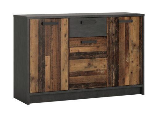 Nubi 3 Door 1 Drawer Chest - Wood Effect