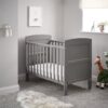 Obaby Grace Mini Baby Cot Bed - Taupe Grey