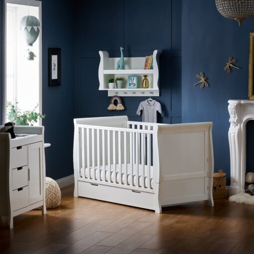 Obaby Stamford Classic Sleigh 2 Piece Nursery Set - White