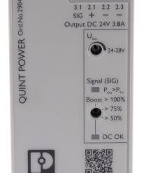 Phoenix Contact QUINT4-PS/1AC/24DC/3.8/SC Switch Mode DIN Rail Power Supply, 230V ac ac, dc Input, 24V dc dc Output,