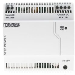 Phoenix Contact STEP-PS/1AC/48DC/2 Switch Mode DIN Rail Power Supply, 85 → 264V ac ac Input, 48V dc dc Output,