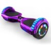 (Purple) Hoverboard for Kids 6.5" Riding Scooter LED Light