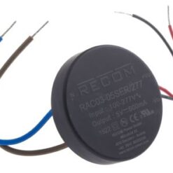 Recom Switching Power Supply, RAC03-05SER/277, 5V dc, 600mA, 3W, 1 Output, 120 → 430 V dc, 85 → 305 V ac