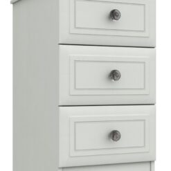 Rendlesham 3 Drawer Bedside Table - White