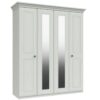 Rendlesham 4 Door 2 Mirror Wardrobe - White