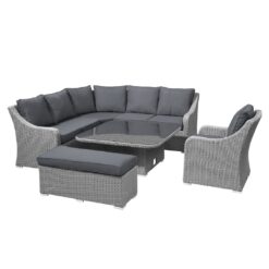 Rosston 9 Seater Dining Set with Cushions