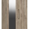 Sherwood 2 Door Mirror Wardrobe - Oak