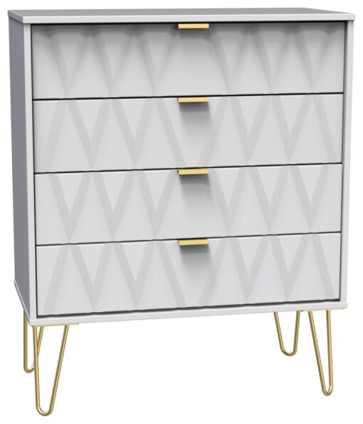 Shimmer 4 Drawer Chest - White