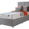 Silentnight Hatfield Single Memory Divan Bed - Grey