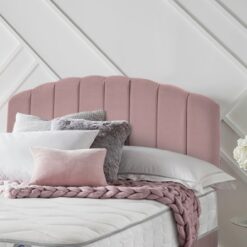 Silentnight Merlin Velvet Kingsize Headboard-Dusky Pink