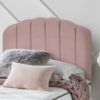 Silentnight Merlin Velvet Single Headboard-Dusky Pink