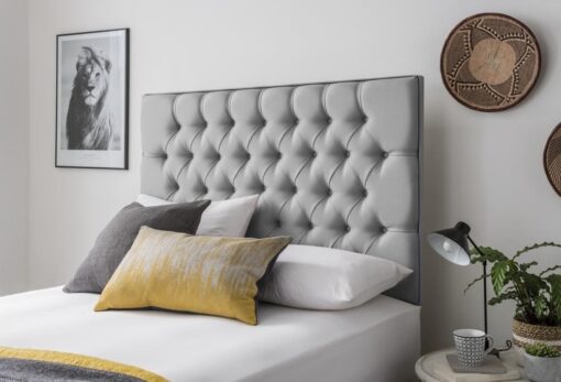 Silentnight Sassaria Slate Grey Headboard - Double