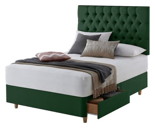 Silentnight Sassaria Superking 2 Drawer Divan Set - Green