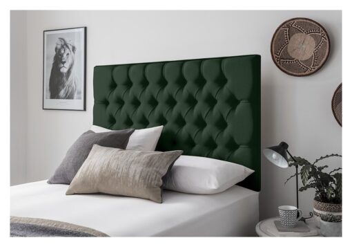 Silentnight Sassaria Velvet Superking Headboard - Green