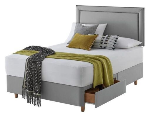 Silentnight Toulouse Kingsize 2 Drawer Divan Set - Grey