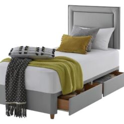 Silentnight Toulouse Single 2 Drawer Divan Set - Grey