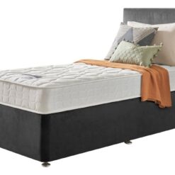 Silentnight Travis Single Divan Bed - Charcoal