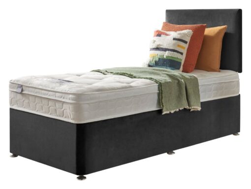 Silentnight Travis Single Ortho Divan Bed - Charcoal