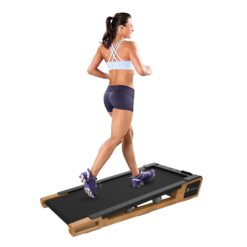 Strongology INCLINO Light Walnut Home & Office Quiet 560W Adjustable Speed 5 Incline Treadmill with LED Display - Fully Assembled