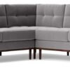 Swoon Berlin Velvet 5 Seater Corner Sofa - Silver Grey