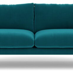 Swoon Luna Velvet 3 Seater Sofa- Kingfisher Blue
