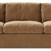 Swoon Seattle Velvet 3 Seater Sofa - Biscuit