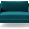 Swoon Turin Velvet Cuddle Chair - Kingfisher Blue