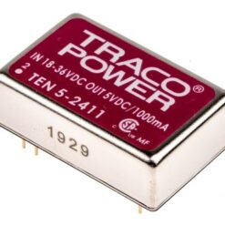 TRACOPOWER TEN 5 DC-DC Converter, 5V dc/ 1A Output, 18 → 36 V dc Input, 5W, PCB Mount, +85°C Max Temp -40°C Min