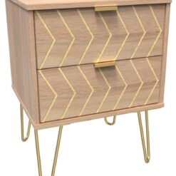 Tivoli 2 Drawer Bedside Table - Oak