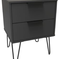 Verona 2 Drawer Bedside Table - Grey