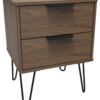 Verona 2 Drawer Bedside Table - Walnut Effect