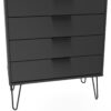 Verona 4 Drawer Chest - Grey