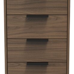 Verona 5 Drawer Tallboy - Walnut Effect