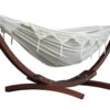 Vivere Hammock with Wooden Stand - Cream