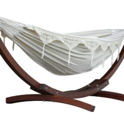 Vivere Hammock with Wooden Stand - Cream