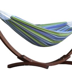 Vivere Oasis Double Hammock with Wooden Stand