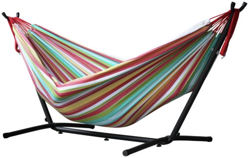 Vivere Salsa Double Hammock with Metal Stand