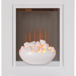 Adam Monet Electric Freestanding Fire Suite - White