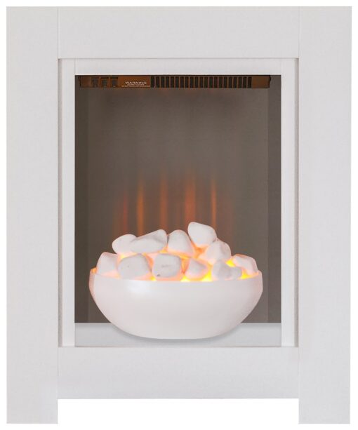 Adam Monet Electric Freestanding Fire Suite - White